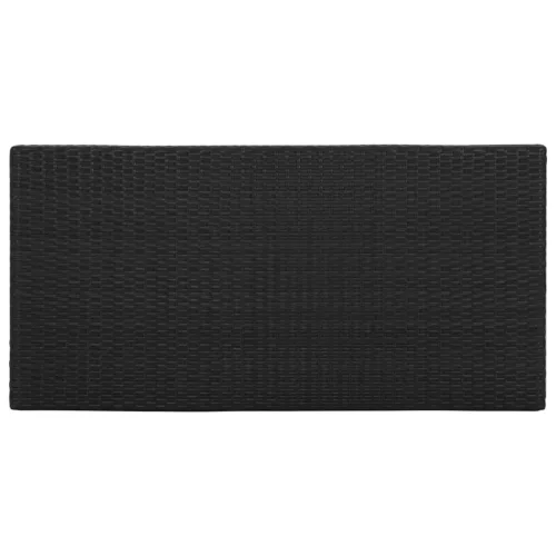  5 darabos fekete polyrattan kerti bárszett párnákkal