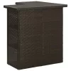  8 részes barna polyrattan kerti bárszett párnával