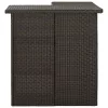  8 részes barna polyrattan kerti bárszett párnával
