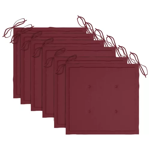  6 db összecsukható tömör akácfa kültéri szék párnákkal