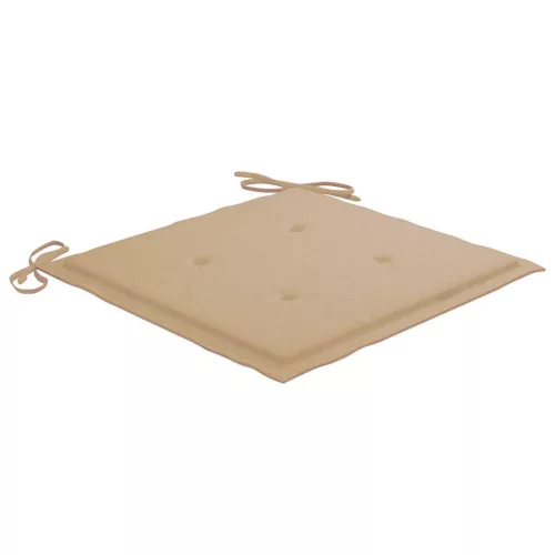  6 db összecsukható tömör akácfa kerti szék párnával