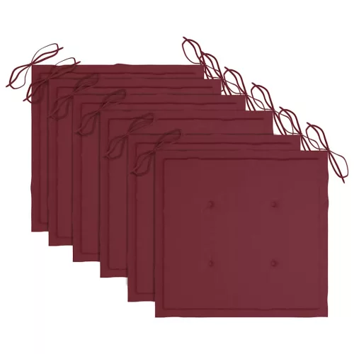  6 db összecsukható tömör akácfa kerti szék párnával