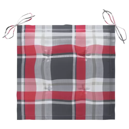  6 db összecsukható tömör akácfa kerti szék párnával