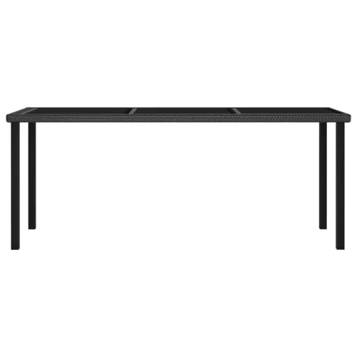  7 részes fekete polyrattan kerti étkezőgarnitúra