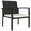  9 részes fekete polyrattan kerti étkezőgarnitúra