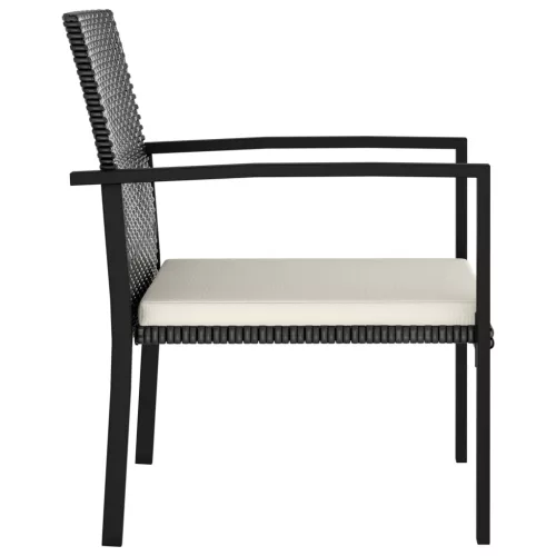  9 részes fekete polyrattan kerti étkezőgarnitúra
