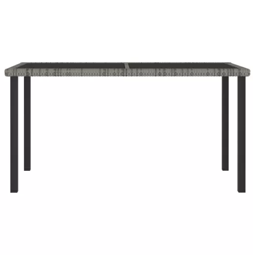  5 részes szürke polyrattan kerti étkezőgarnitúra