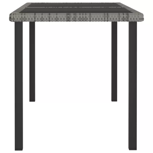  5 részes szürke polyrattan kerti étkezőgarnitúra