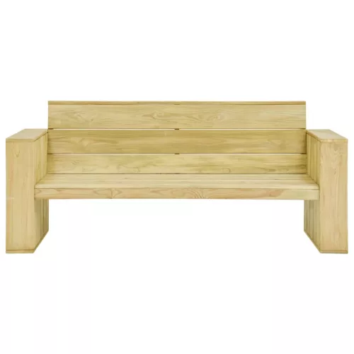  impregnált fenyőfa kerti pad antracitszürke párnákkal 179 cm