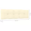  impregnált fenyőfa kerti pad krémstínű párnákkal 179 cm