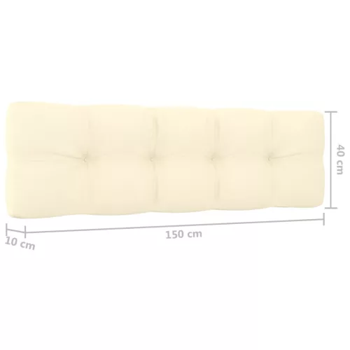  impregnált fenyőfa kerti pad krémstínű párnákkal 179 cm