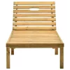  impregnált fenyőfa napozóágy királykék párnával
