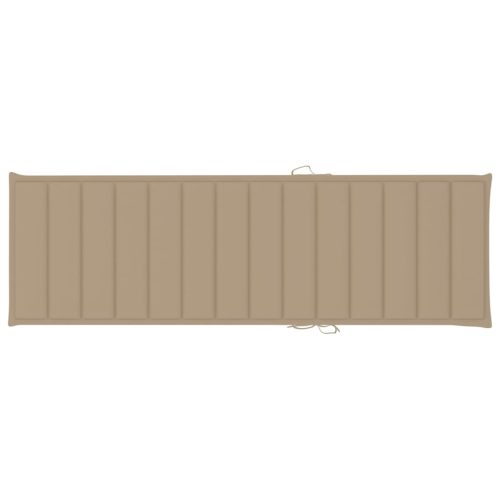  impregnált fenyőfa napozóágy bézs színű párnával