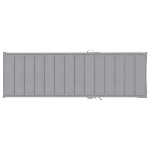  impregnált fenyőfa kétszemélyes napozóágy szürke párnákkal