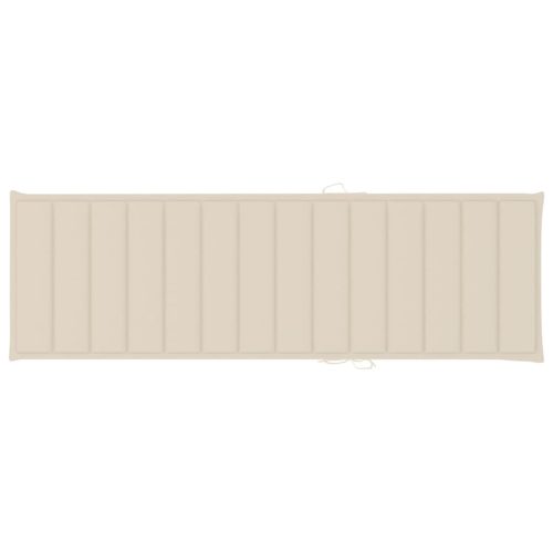  impregnált fenyőfa kétszemélyes napozóágy krémszínű párnákkal