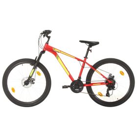    21 sebességes piros mountain bike 27,5 hüvelykes kerékkel 38 cm