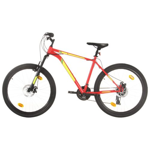  21 sebességes piros mountain bike 27,5 hüvelykes kerékkel 42 cm