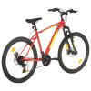  21 sebességes piros mountain bike 27,5 hüvelykes kerékkel 42 cm