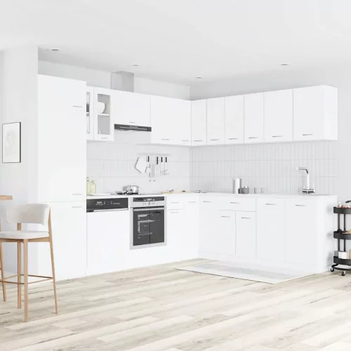  Lyon 14 részes fehér forgácslap konyhai szekrénygarnitúra