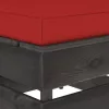  szürke impregnált fa elemes középső kanapé párnákkal