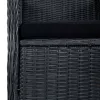 5 részes sötétszürke kerti étkezőgarnitúra