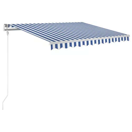  kék és fehér automata napellenző 300 x 250 cm