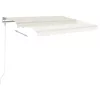  krémszínű kézzel kihúzható napellenző 450 x 300 cm