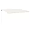  krémszínű automata szélérzékelős és LED-es napellenző 500x300cm