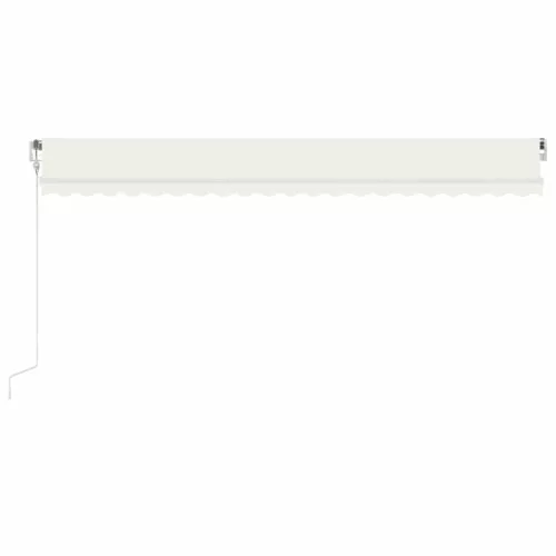  krémszínű automata szélérzékelős és LED-es napellenző 500x300cm