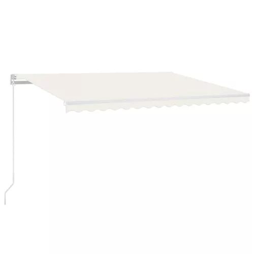  krémszínű kézzel kihúzható napellenző 400 x 350 cm