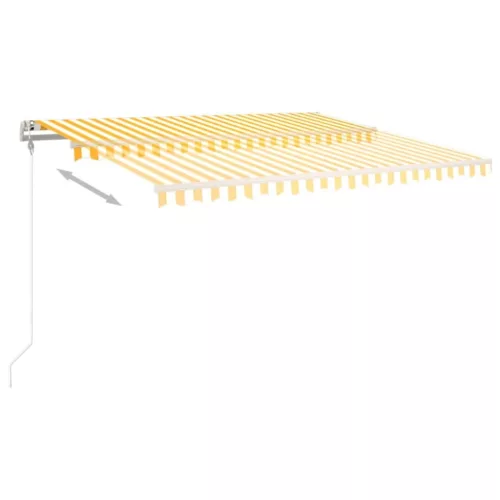  sárga és fehér automata napellenző 400 x 350 cm