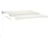  krémszínű automata szélérzékelős és LED-es napellenző 400x350cm