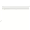  krémszínű automata szélérzékelős és LED-es napellenző 400x350cm