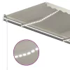  krémszínű automata szélérzékelős és LED-es napellenző 400x350cm