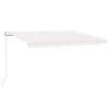  krémszínű kézzel kihúzható napellenző 450 x 350 cm