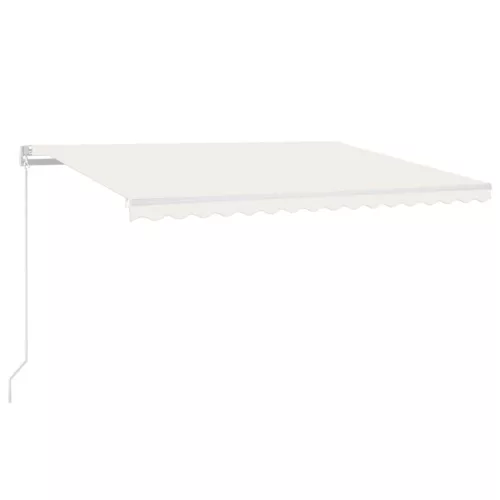  krémszínű kézzel kihúzható napellenző 450 x 350 cm