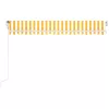  sárga-fehér szélérzékelős és LED-es napellenző 450 x 350 cm