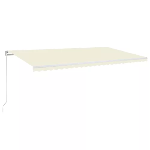  krémszínű kézi napellenző 600 x 350 cm