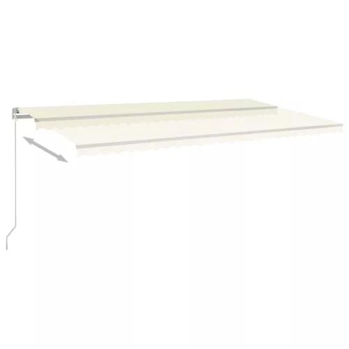  krémszínű kézi napellenző 600 x 350 cm