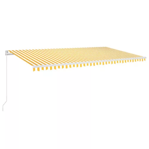  sárga és fehér kézi napellenző 600 x 350 cm