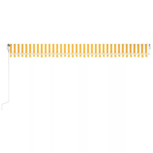  sárga és fehér automata napellenző 600 x 350 cm