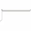  krémszínű kézzel kihúzható LED-es napellenző 500x300 cm