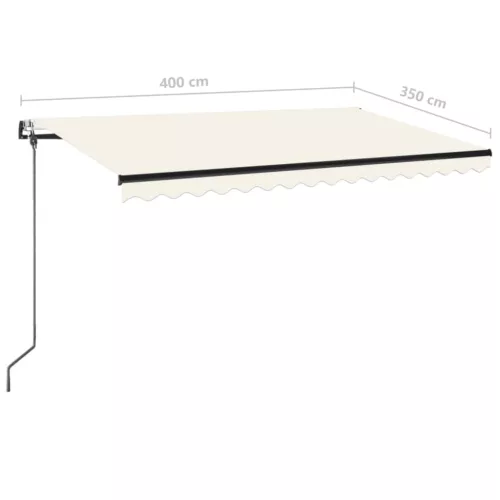  krémszínű automata napellenző 400 x 350 cm