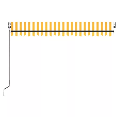  sárga és fehér automata napellenző 400 x 350 cm