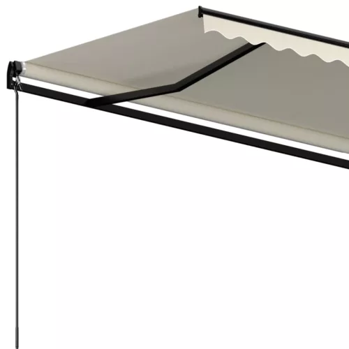  krémszínű kézzel kihúzható napellenző 500 x 350 cm