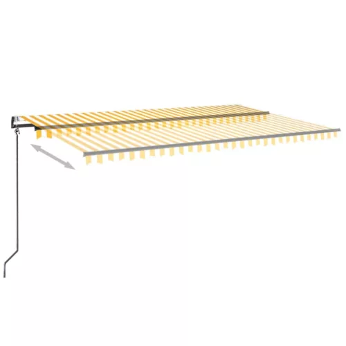  sárga és fehér automata napellenző 500 x 350 cm