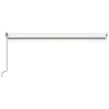 krémszínű automata szélérzékelős és LED-es napellenző 500x350cm