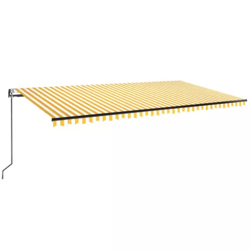  sárga és fehér automata napellenző 600 x 350 cm