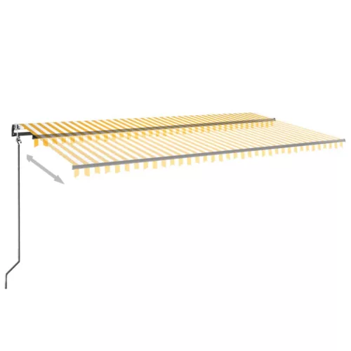  sárga és fehér automata napellenző 600 x 350 cm