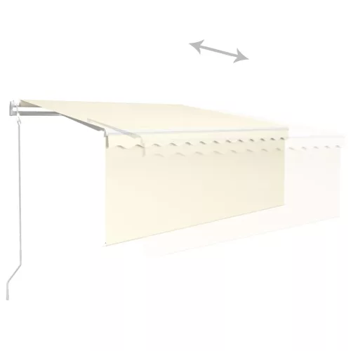  krémszínű automata kihúzható napellenző redőnnyel 3 x 2,5 m